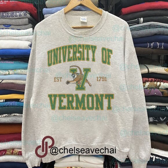 University Of Vermont Sweatshirt, Vermont Catamounts Basketball Unisex Shirt Tee - Picture 1 of 2